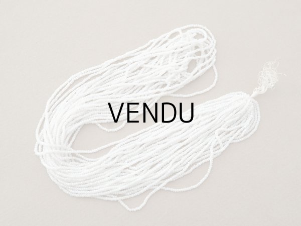 画像4: アンティーク 極小 カット入り クリスタルガラス パールホワイトのシードビーズ  (4)