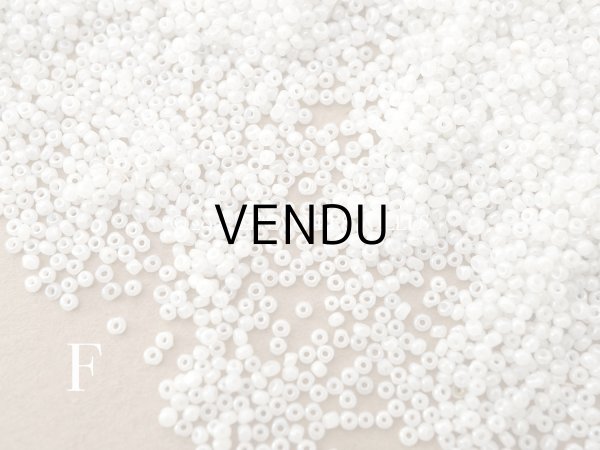 画像10: アンティーク 極小 カット入り クリスタルガラス パールホワイトのシードビーズ  (10)