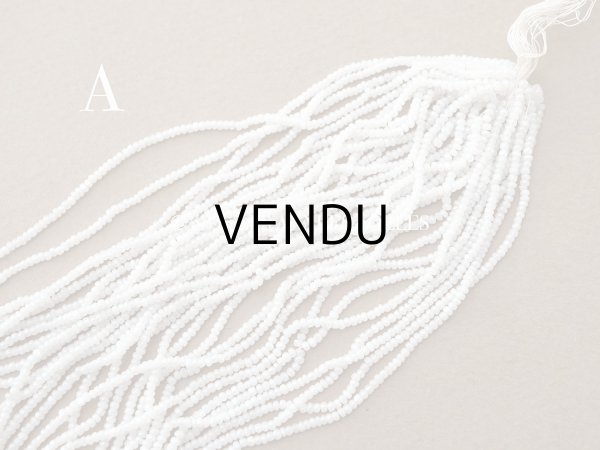 画像2: アンティーク 極小 カット入り クリスタルガラス パールホワイトのシードビーズ  (2)