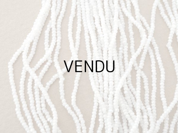 画像3: アンティーク 極小 カット入り クリスタルガラス パールホワイトのシードビーズ  (3)