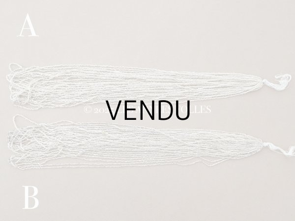 画像4: アンティーク シードビーズ クリア＆シルバー ガラス製 22〜26g 1cm=8〜9粒 (4)