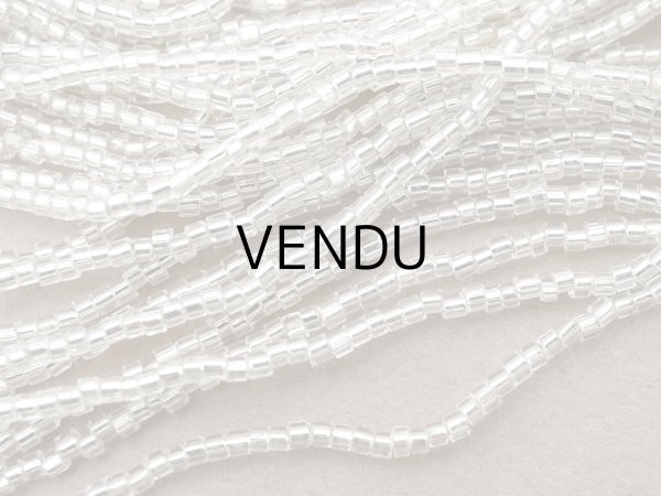 画像3: アンティーク シードビーズ クリア＆シルバー ガラス製 22〜26g 1cm=8〜9粒 (3)