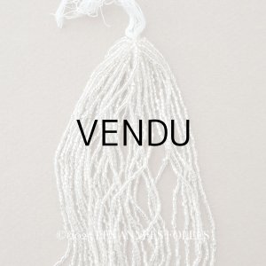 画像: アンティーク シードビーズ クリア＆シルバー ガラス製 22〜26g 1cm=8〜9粒