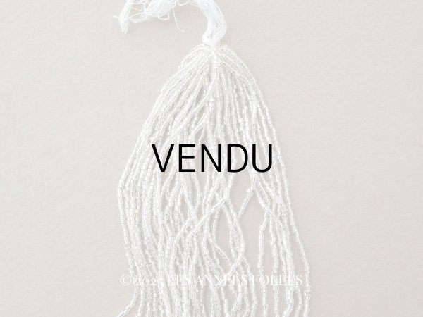 画像1: アンティーク シードビーズ クリア＆シルバー ガラス製 22〜26g 1cm=8〜9粒 (1)