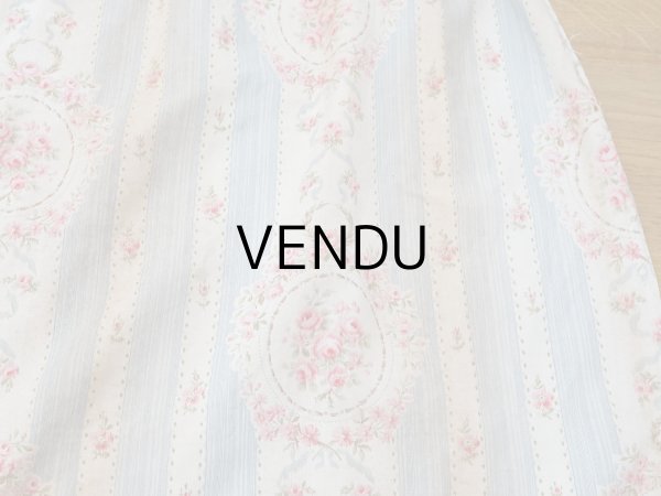 画像8: アンティーク 薔薇のメダイヨン ファブリック 120×295cm (8)