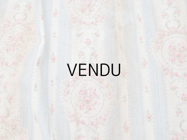 画像7: アンティーク 薔薇のメダイヨン ファブリック 120×295cm (7)