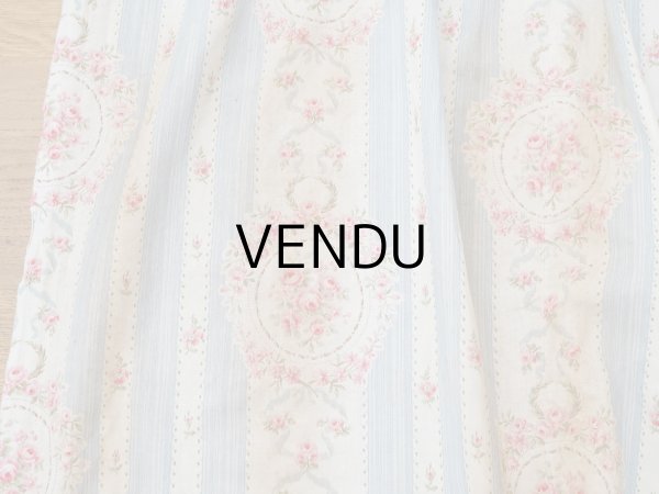 画像6: アンティーク 薔薇のメダイヨン ファブリック 120×295cm (6)