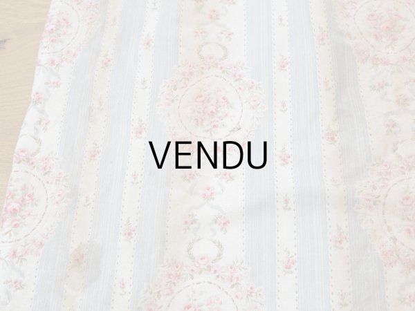画像9: アンティーク 薔薇のメダイヨン ファブリック 120×295cm (9)