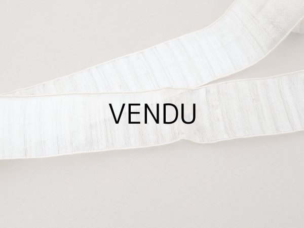 画像4: アンティーク オーガンジーのリボン オフホワイト 10m  (4)