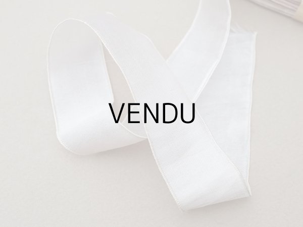 画像3: アンティーク オーガンジーのリボン パウダーパープル 10m  (3)