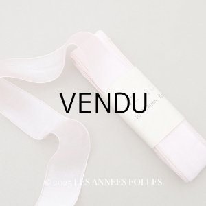 画像: アンティーク オーガンジーのリボン ピンク 10m