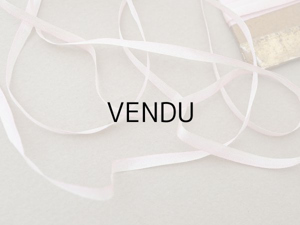 画像2: アンティーク  リボン刺繍 & ロココトリム用 シルク製 リボン パウダーピンクのグラデーション 3mm幅 3m (2)