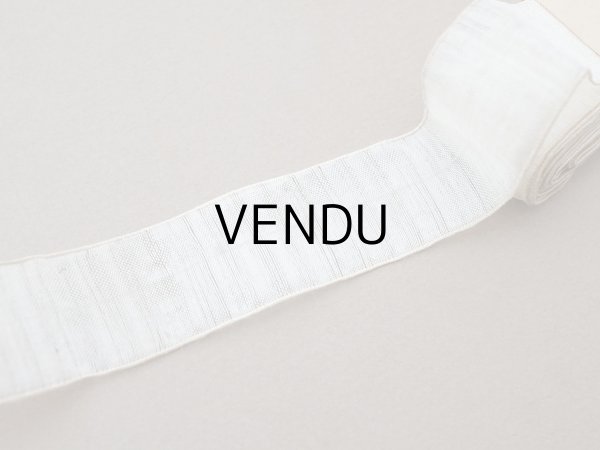 画像3: アンティーク オーガンジーのリボン オフホワイト 10m  (3)