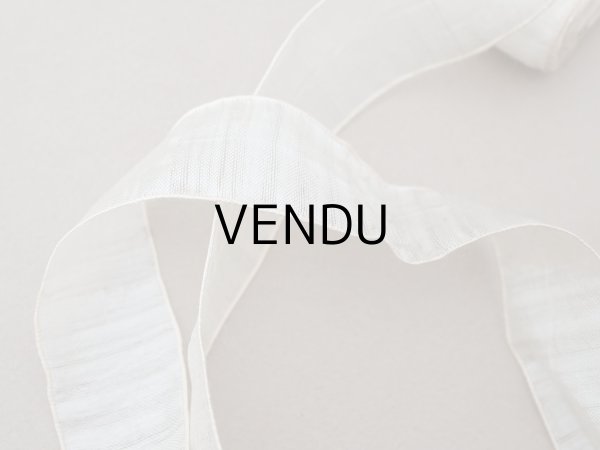 画像2: アンティーク オーガンジーのリボン オフホワイト 10m  (2)
