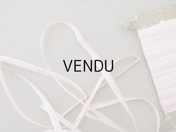 画像3: アンティーク  リボン刺繍 & ロココトリム用 シルク製 リボン スモーキーピンクのグラデーション 3mm幅  (3)