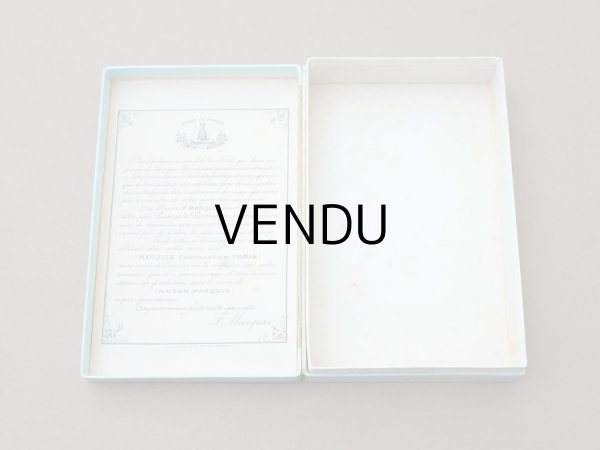 画像6: アンティーク ラングドシャのお菓子箱『ショコラ・フランソワ・ マルキ』LES LANGUES DOREES DE F.MARQUIS - CHOCOLAT FRANCOIS MARQUIS PARIS - (6)