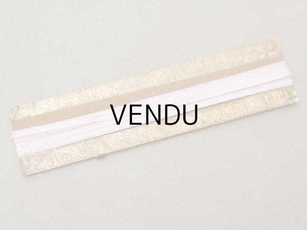 画像3: アンティーク  リボン刺繍 & ロココトリム用 シルク製 リボン パウダーピンクのグラデーション 3mm幅 3m (3)