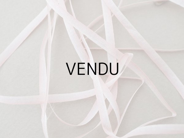 画像4: アンティーク  リボン刺繍 & ロココトリム用 シルク製 リボン スモーキーピンクのグラデーション 3mm幅  (4)