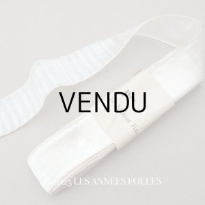 画像: アンティーク オーガンジーのリボン オフホワイト 10m 