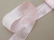画像3: アンティーク オーガンジーのリボン ピンク 10m  (3)