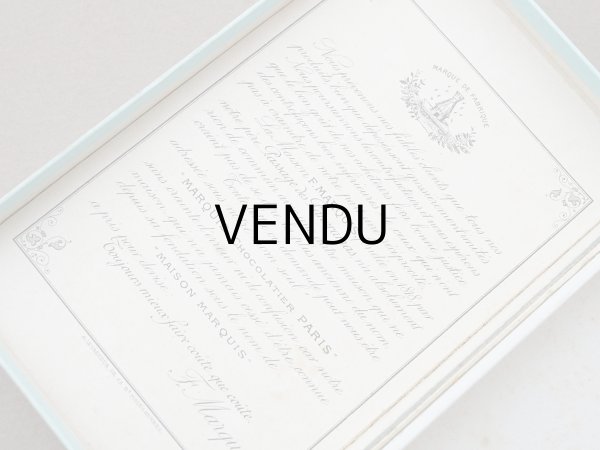 画像7: アンティーク ラングドシャのお菓子箱『ショコラ・フランソワ・ マルキ』LES LANGUES DOREES DE F.MARQUIS - CHOCOLAT FRANCOIS MARQUIS PARIS - (7)