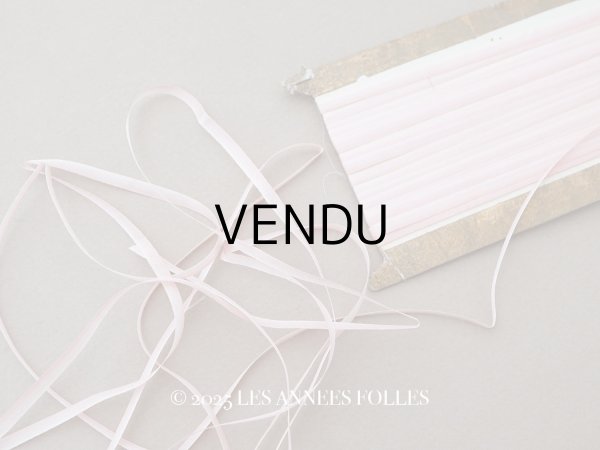 画像1: アンティーク  リボン刺繍 & ロココトリム用 シルク製 リボン スモーキーピンクのグラデーション 3mm幅  (1)