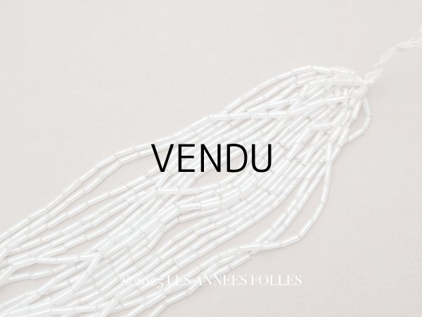 画像1: アンティーク 磨りガラス＆シルバー ガラスビーズ 7×2mm (1)