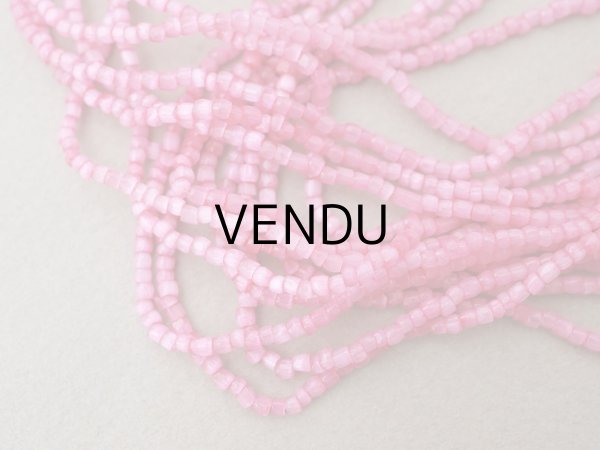 画像3: アンティーク ガラス製 サティネビーズ ラズベリーピンク 20g 1cm=6粒 (3)