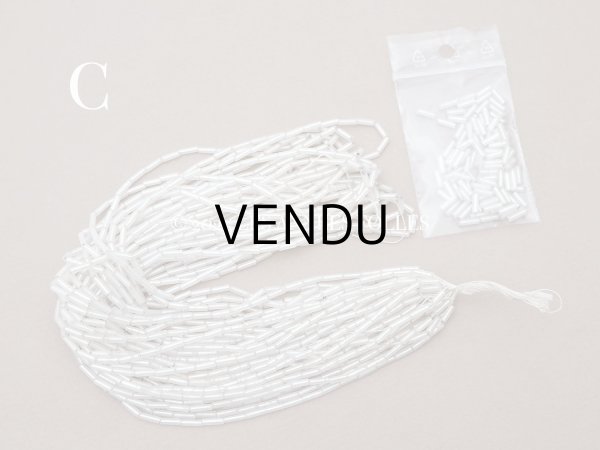 画像8: アンティーク 磨りガラス＆シルバー ガラスビーズ 7×2mm (8)