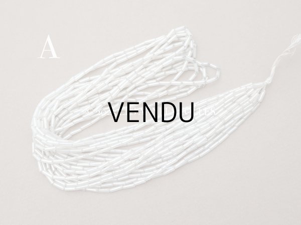 画像4: アンティーク 磨りガラス＆シルバー ガラスビーズ 7×2mm (4)