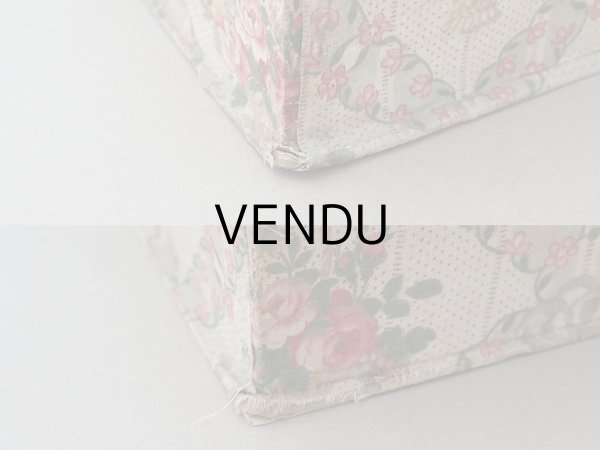 画像9: アンティーク ローズパニエ 大きなカルトナージュボックス 36×22.5×9.1cm (9)