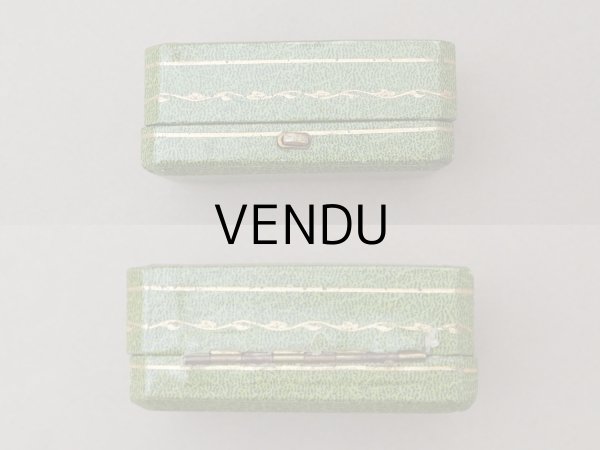 画像4: アンティーク リボン＆リーフのガーランド ジュエリーボックス グリーン (4)