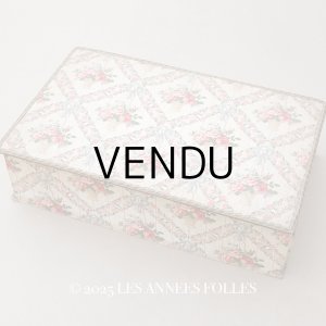 画像: アンティーク ローズパニエ 大きなカルトナージュボックス 36×22.5×9.1cm