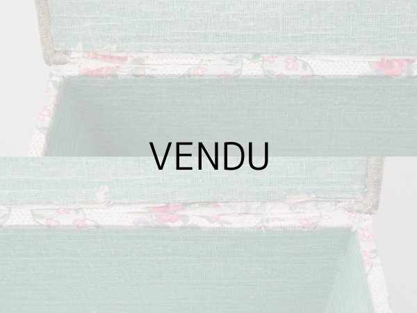 画像8: アンティーク ローズパニエ 大きなカルトナージュボックス 36×22.5×9.1cm (8)