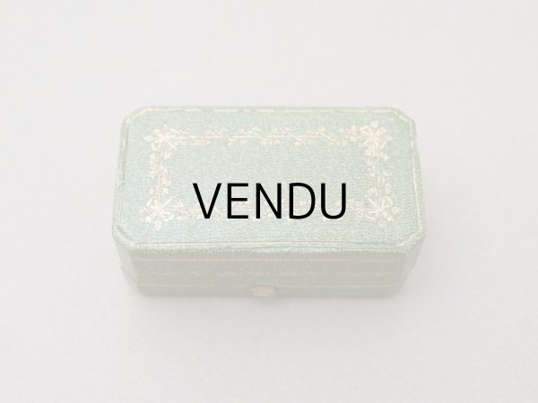 画像2: アンティーク リボン＆リーフのガーランド ジュエリーボックス グリーン (2)