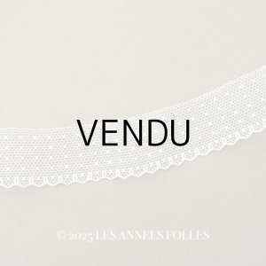 画像: アンティーク ドット柄 スカラップ チュールレース 2.5cm幅