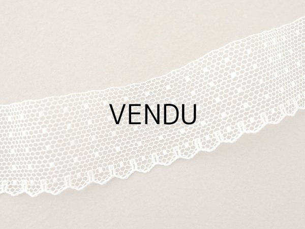 画像3: アンティーク ドット柄 スカラップ チュールレース 2.5cm幅 (3)