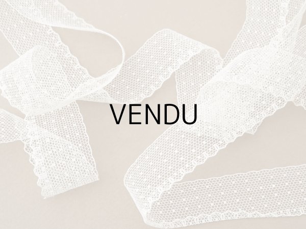 画像2: アンティーク ドット柄 スカラップ チュールレース 2.5cm幅 (2)