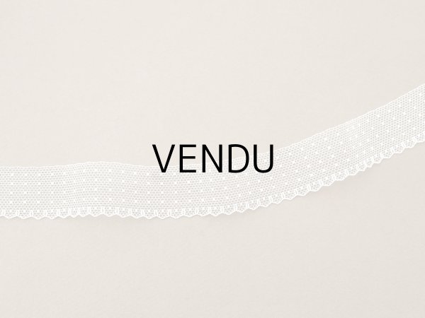 画像4: アンティーク ドット柄 スカラップ チュールレース 2.5cm幅 (4)