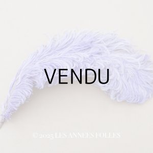 画像: アンティーク 小さなフェザー ラヴェンダー 羽飾り 