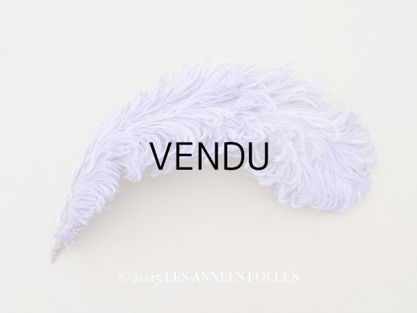 画像1: アンティーク 小さなフェザー ラヴェンダー 羽飾り  (1)