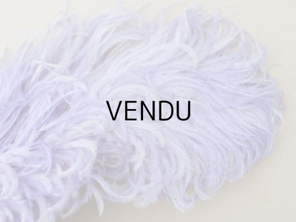 画像2: アンティーク 小さなフェザー ラヴェンダー 羽飾り  (2)