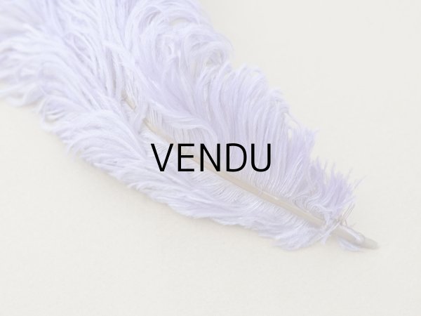 画像3: アンティーク 小さなフェザー ラヴェンダー 羽飾り  (3)