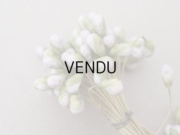 画像2: アンティーク 花芯  ペップ 薄紫＆グリーン (2)