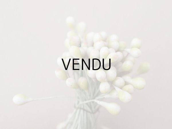 画像3: アンティーク 花芯  ペップ サーモンピンク＆グリーン (3)