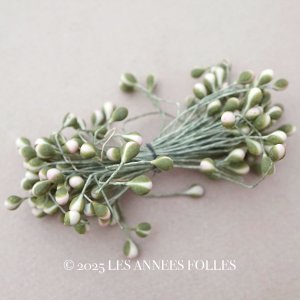 画像: アンティーク 花芯  ペップ パウダーピンク＆グリーン