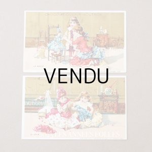 画像: *蚤の市セット* アンティーク クロモ 同シリーズ 2点セット