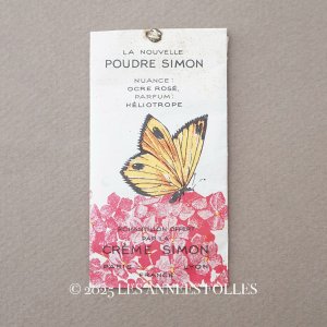 画像: アンティーク パウダーサシェ 蝶々＆紫陽花 - POUDRE SIMON PARIS -