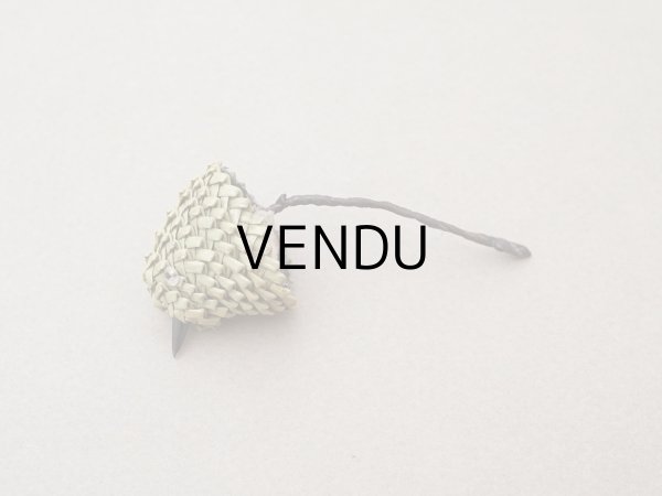 画像3: アンティーク  帽子飾り 鳥 オリーブグリーン (3)