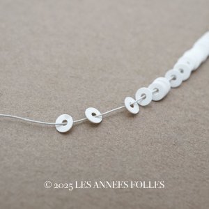 画像: アンティーク ゼラチン製 スパンコール 3mm ホワイト